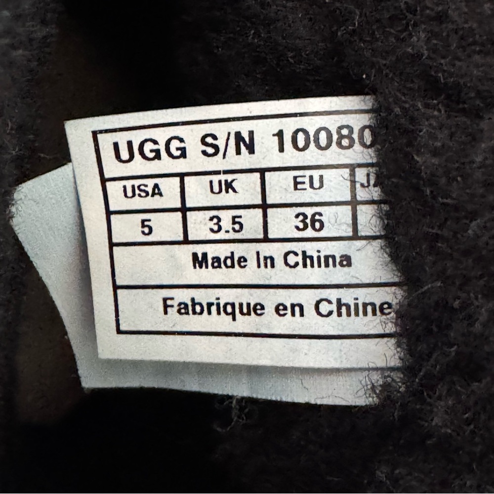UGG Australia Women's Michaela Black Nubuck Boot Waterproof Winter Lined Size: 5 - Picture 8 of 11